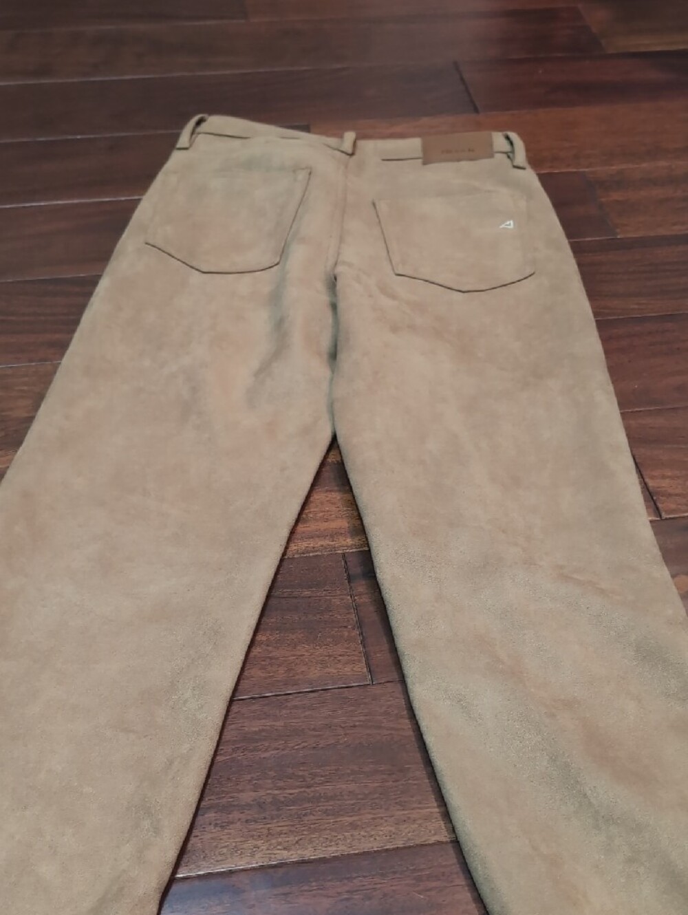 🌸3/$25🌸 Classic Straight Suede Slit Jeans in Light Tan - Picture 6 of 7